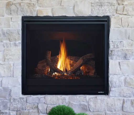 Heat & Glo Slimline 3X 28" Gas Fireplace (Black Glass Refractory)