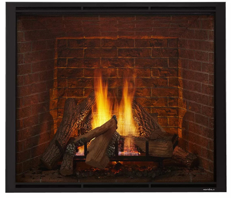 Heat & Glo True 36" Indoor Gas Fireplace (Black Glass Refractory)