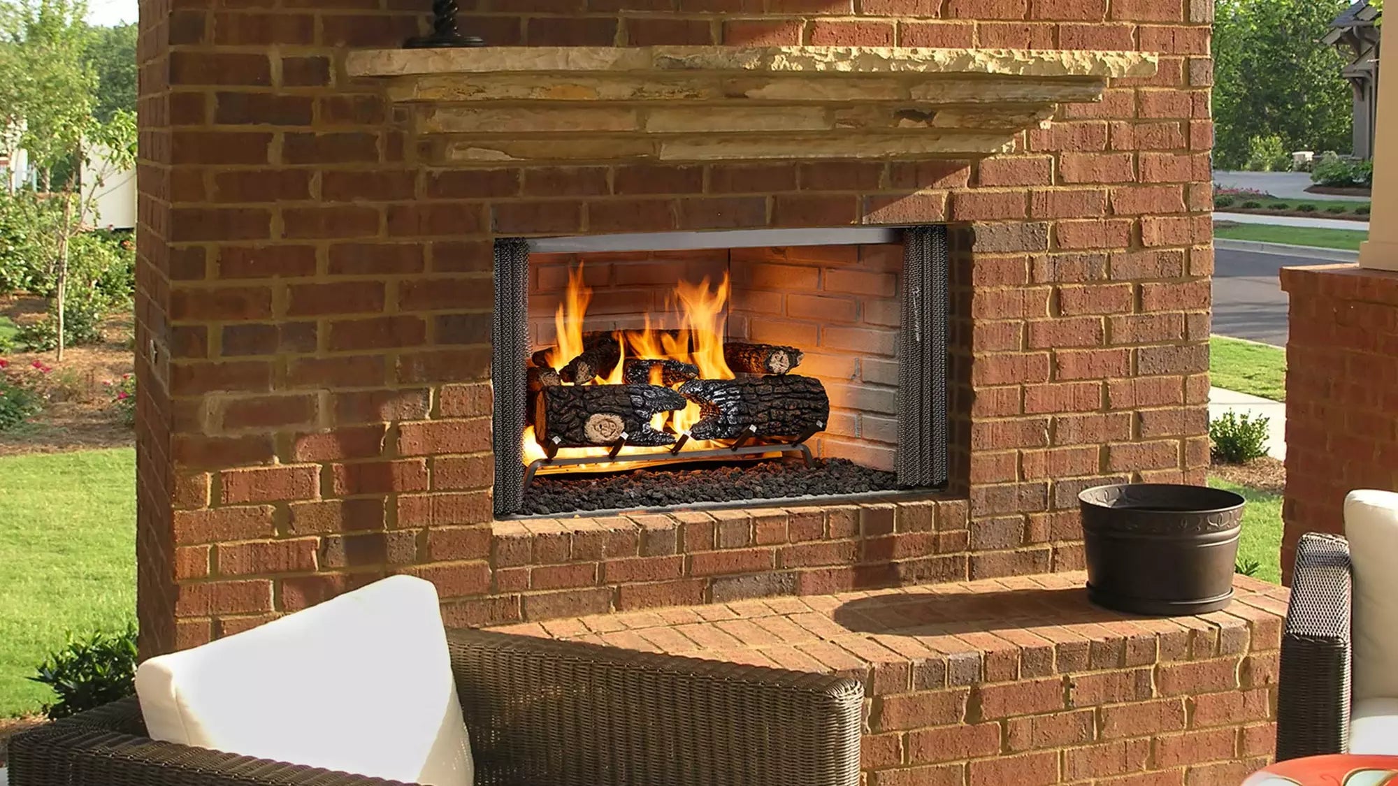 Heatilator Villawood Outdoor Wood Burning Fireplace Series