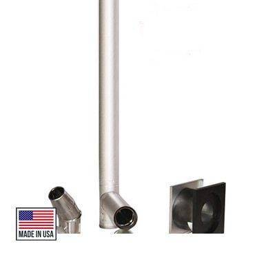 ComfortBilt Duravent 3 Inch Pellet Stove Piping Kit - Silver