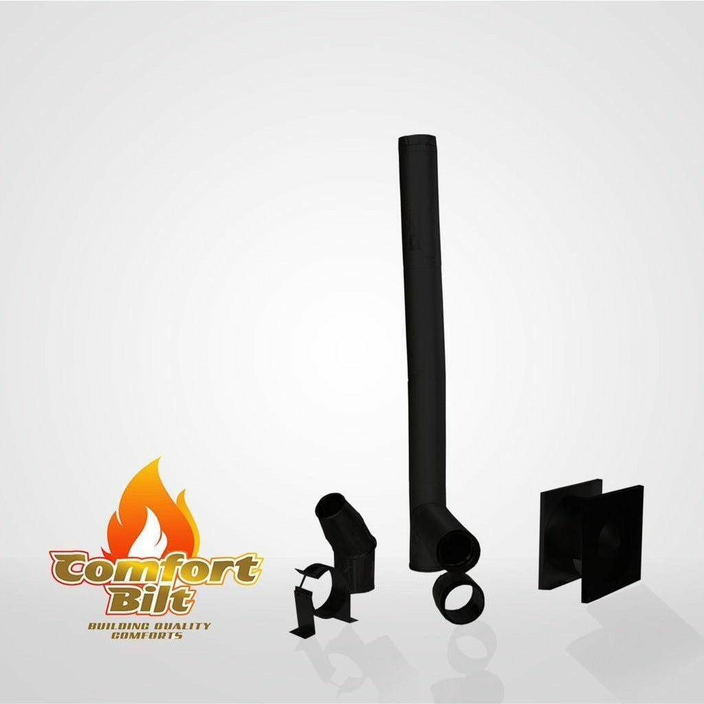 ComfortBilt 3 Inch Pellet Stove Piping kit - Black matte