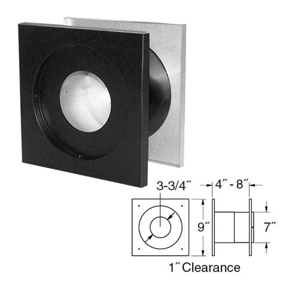 ComfortBilt Duravent 3 Inch Pelletvent Pro Wall Thimble 3PVP-WT