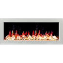 Litedeer Homes Gloria II 48" Smart Electric Fireplace with App Diamond-like Crystal - ZEF48XCW, White