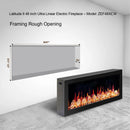 Litedeer Homes Gloria II 48" Smart Electric Fireplace with App Diamond-like Crystal - ZEF48XCW, White