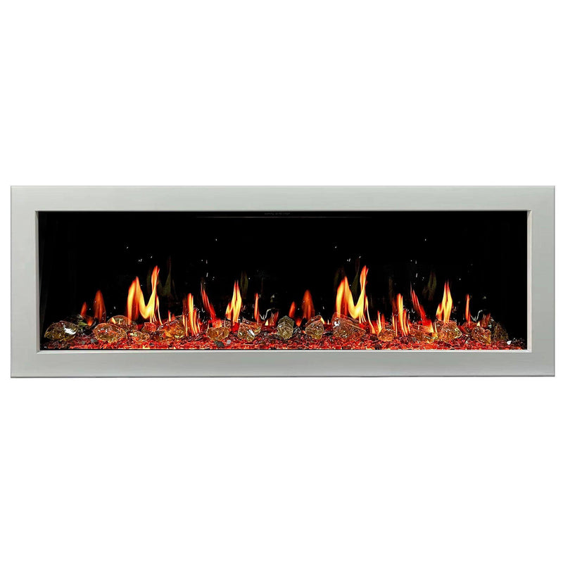 Litedeer Homes Gloria II 48" Smart Wall Mounted Electric Fireplace with App 5 Unique Flame - ZEF48XAW, White