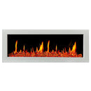 Litedeer Homes Gloria II 48" Smart Wall Mounted Electric Fireplace with App 5 Unique Flame - ZEF48XAW, White