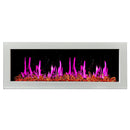 Litedeer Homes Gloria II 48" Smart Wall Mounted Electric Fireplace with App 5 Unique Flame - ZEF48XAW, White