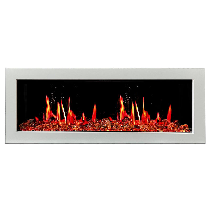 Litedeer Homes Gloria II 48" Smart Wall Mounted Electric Fireplace with App 5 Unique Flame - ZEF48XAW, White