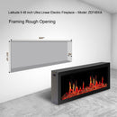 Litedeer Homes Gloria II 48" Smart Wall Mounted Electric Fireplace with App 5 Unique Flame - ZEF48XAW, White