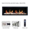 Litedeer Homes Gloria II 48" Smart Wall Mounted Electric Fireplace with App Driftwood Log & River Rock - ZEF48XS, Silver