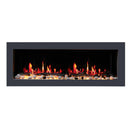 Litedeer Homes Gloria II 48" Smart Wall Mounted Electric Fireplace with App Driftwood Log & River Rock - ZEF48XS, Silver