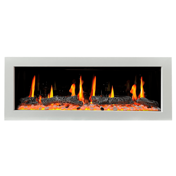 Litedeer Homes Gloria II 48" Wall Mount Electric Fireplace Smart App Control, 5 Unique Flame - ZEF48XW, White