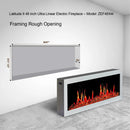 Litedeer Homes Gloria II 48" Wall Mount Electric Fireplace Smart App Control, 5 Unique Flame - ZEF48XW, White