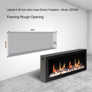 Litedeer Homes Gloria II 58" Smart Electric Fireplace with App Driftwood Log & River Rock - ZEF58VS, Silver