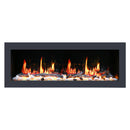 Litedeer Homes Gloria II 58" Smart Electric Fireplace with App Driftwood Log & River Rock - ZEF58VS, Silver