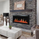 Litedeer Homes Gloria II 58" Smart Electric Fireplace with App Reflective Amber Glass - ZEF58VAW, White