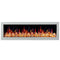 Litedeer Homes Gloria II 68" Smart Electric Fireplace with APP Diamond-like Crystal - ZEF68XCW, White