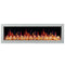 Litedeer Homes Gloria II 68" Smart Electric Fireplace with APP Diamond-like Crystal - ZEF68XCW, White