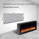 Litedeer Homes Gloria II 68" Smart Electric Fireplace with APP Diamond-like Crystal - ZEF68XCW, White