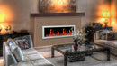 Litedeer Homes Gloria II 68" Smart Electric Fireplace with App Reflective Amber Glass - ZEF68XAW, White