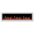 Litedeer Homes Gloria II 78" Smart Electric Fireplace With App Diamond-like Crystal - ZEF78VCW, White