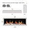 Litedeer Homes Latitude 55" Smart Electric Fireplace with App Driftwood Log & River Rock - ZEF55V