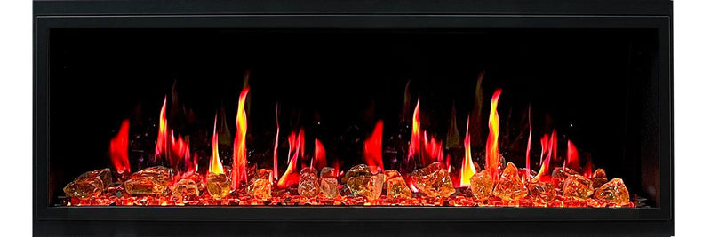 Litedeer Homes Latitude 55" Smart Electric Fireplace with Reflective Amber Glass - ZEF55VA