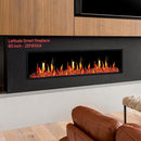 Litedeer Homes Latitude 65" Smart Built-in Electric Fireplace with Reflective Amber Glass - ZEF65XA