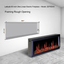 Litedeer Homes Latitude 65" Smart Built-in Electric Fireplace with Reflective Amber Glass - ZEF65XA