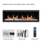 Litedeer Homes Latitude 65" Smart Electric Fireplace with App Driftwood Log & River Rock - ZEF65X