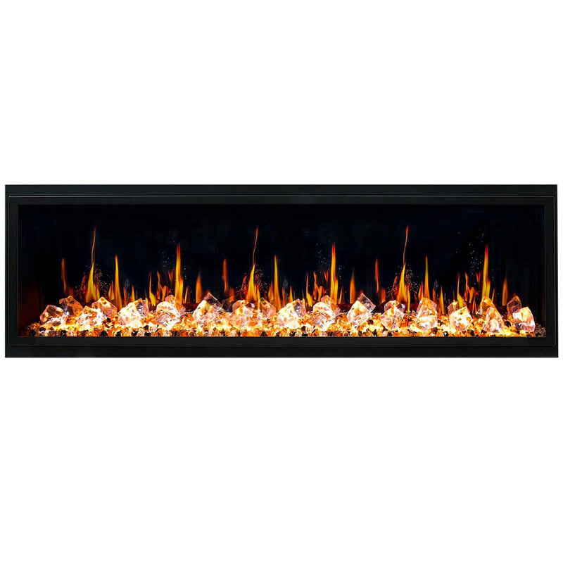 Litedeer Homes Latitude 65" Smart Electric Fireplace with Diamond-like Crystal - ZEF65XC