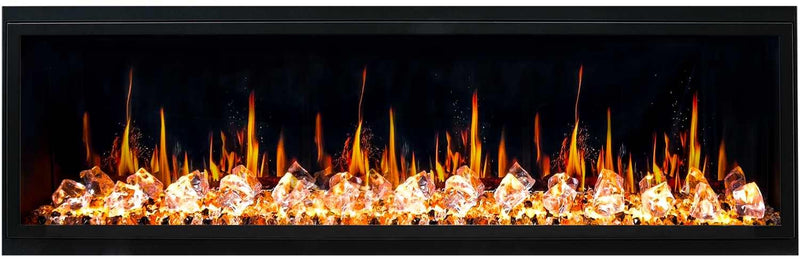 Litedeer Homes Latitude 65" Smart Electric Fireplace with Diamond-like Crystal - ZEF65XC