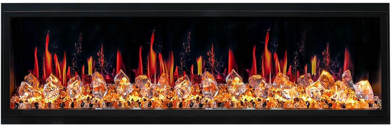 Litedeer Homes Latitude 65" Smart Electric Fireplace with Diamond-like Crystal - ZEF65XC