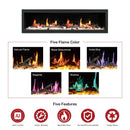 Litedeer Homes Latitude 75" Smart Electric Fireplace with App Driftwood Log & River Rock - ZEF75V