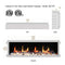 Litedeer Homes Latitude 75" Smart Electric Fireplace with App Driftwood Log & River Rock - ZEF75V