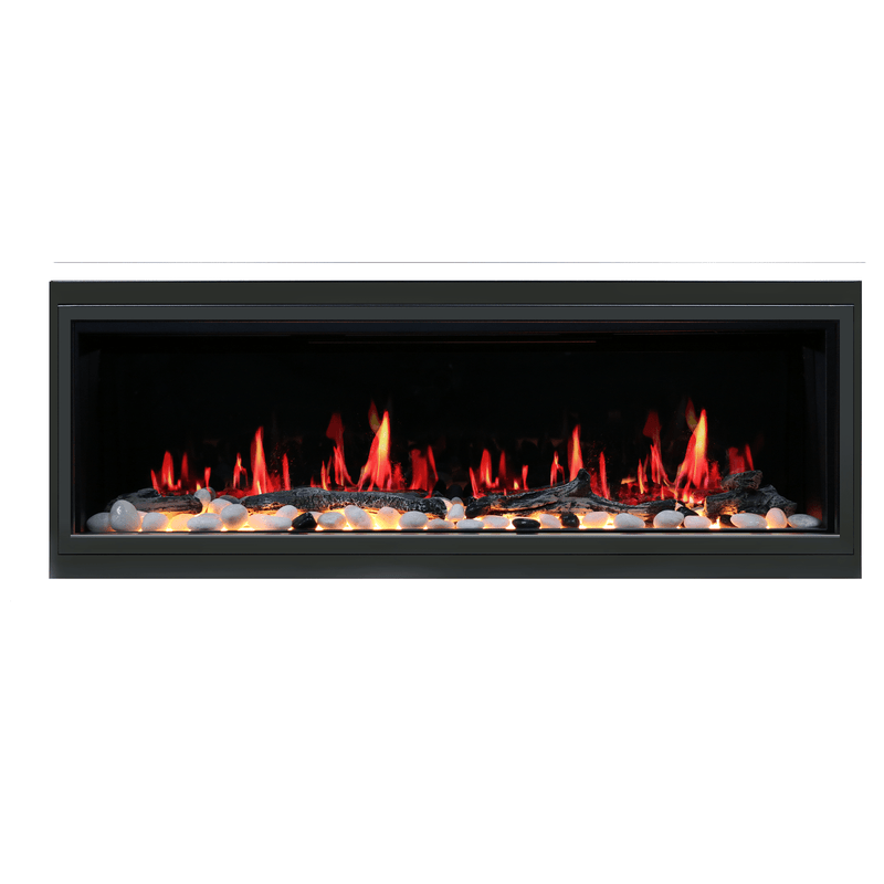 Litedeer Homes Latitude 75" Smart Electric Fireplace with App Driftwood Log & River Rock - ZEF75V