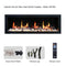 Litedeer Homes Latitude II 48" Smart Wall Mount Electric Fireplace with App Driftwood Log & River Rock - ZEF48X