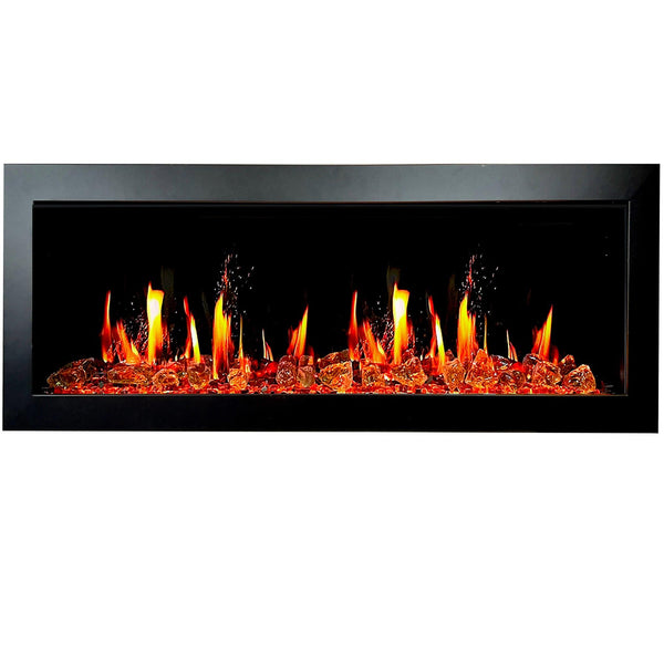 Litedeer Homes Latitude II 48" Smart Wall Mount Electric Fireplace with Reflective Amber Glass - ZEF48XA