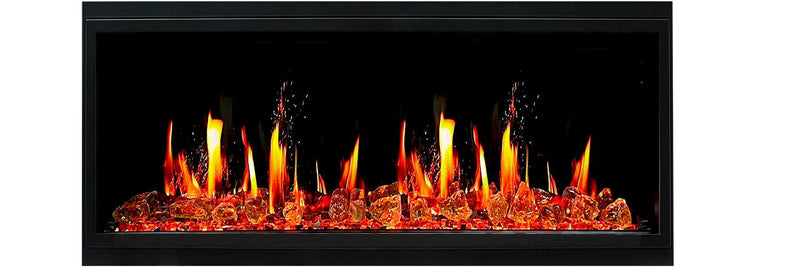 Litedeer Homes Latitude II 48" Smart Wall Mount Electric Fireplace with Reflective Amber Glass - ZEF48XA