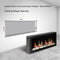 Litedeer Homes Latitude II 58" Smart Wall Mount Electric Fireplace with App, Driftwood Logs & River Rocks - ZEF58V