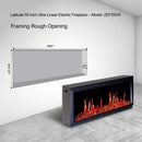 Litedeer Homes Latitude II 58" Smart Wall Mounted Electric Fireplace with APP Reflective Amber Glass - ZEF58VA