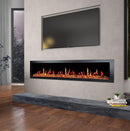 Litedeer Homes Latitude II 68" Smart Wall Mounted Electric Fireplace with Reflective Amber Glass - ZEF68XA