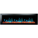 Litedeer Homes Latitude II 68" Smart Wall Mounted Electric Fireplace with Reflective Amber Glass - ZEF68XA