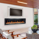 Litedeer Homes Latitude II 78" Smart Wall Mount Electric Fireplace with App Diamond-like Crystal - ZEF78VCW