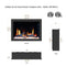 Litedeer 30" Smart Electric Fireplace Insert with App Diamond-like Crystal (ZEF38VC-30C