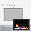 Litedeer 30" Smart Electric Fireplace Insert with App Diamond-like Crystal (ZEF38VC-30C