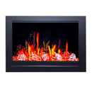 Litedeer 30" Smart Electric Fireplace Insert with App Driftwood Log & River Rock (ZEF38VC-30