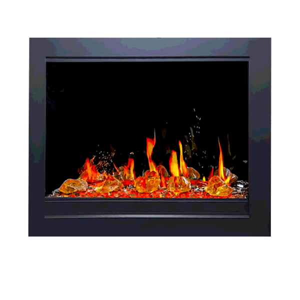 Litedeer 30" Smart Electric Fireplace Insert with App Reflective Amber Glass (ZEF38VC-30A