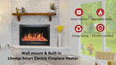 Litedeer 30" Smart Electric Fireplace Insert with App Reflective Amber Glass (ZEF38VC-30A