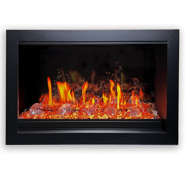 Litedeer 33 inch Smart Electric Fireplace Insert with App Diamond-like Crystal (ZEF38VC-33C